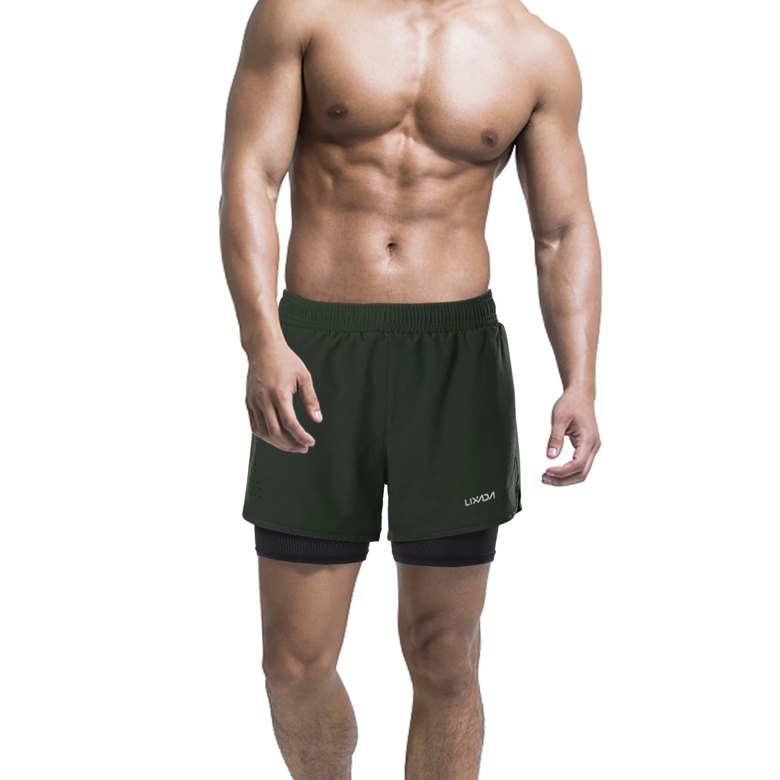 Lixada Men's 2-in-1 Running Shorts 