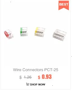 Соединители проводов PCT-252/253/254/255 компактный мини Быстрая проводка кабеля Разъем для распределительных коробок, проводников пуш-ап-в клеммный блок