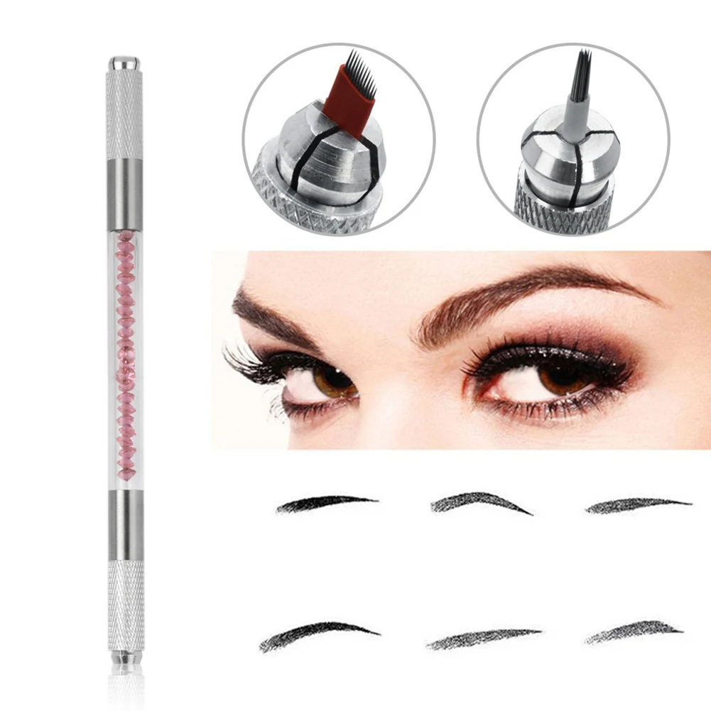 

5 Pcs Manual Tattoo Pen Kit Eye Brows Pen Permanent Makeup Supplies Eyebrow Make-up Pen