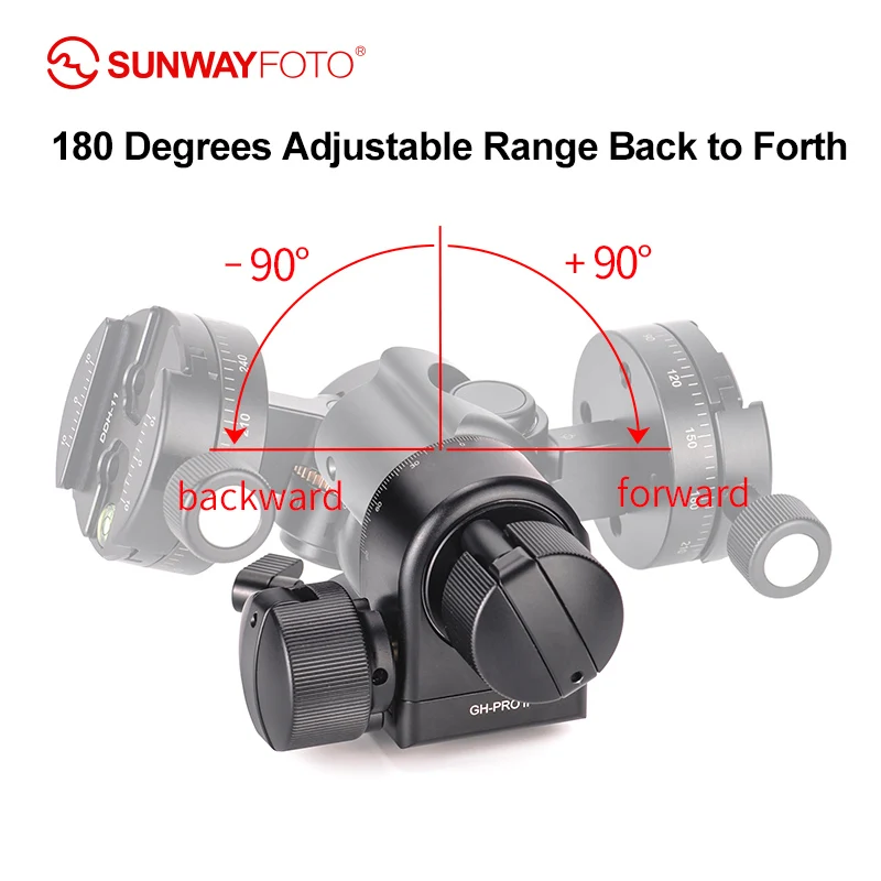 SUNWAYFOTO GH-PRO II tripod gear head panoramic head for dslr camera panorama head arca swiss with one free quick release plate