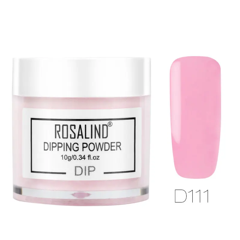 RPD111 Набор порошки для ногтей ROSALIND, Базовое покрытие, градиентный французский лак для ногтей, натуральный цвет, голографический блеск, средство для маникюра - Цвет: RPD111