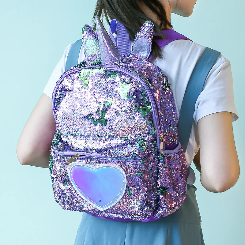 Tanie Moda nastoletnia dziewczyna studencka torba na książki kreskówka jednorożec błyskotka szkolny plecak