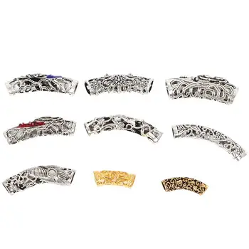 

18Pcs Various Patterns Dreadlocks Beads DIY Alloy Hair Braiding Bead