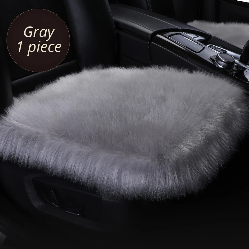 AUTOYOUTH зимнее моющееся плотное автомобильное сиденье зимняя плюшевая подушка зимний шерстяной автомобильный коврик из трех частей/1 шт. Теплый Универсальный - Название цвета: Gray 1pc cover