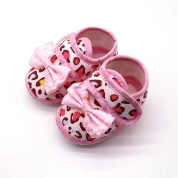 

Baby Girl floral princess shoes Breathable Leopard Print Lace Bow Anti-Slip Casual Walking Toddler Soft Soled First Walkers