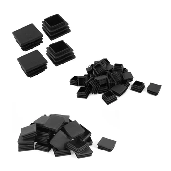 

Plastic Square Pipe End Caps Tubing Insert Plugs 50x50mm 30 Pcs Black