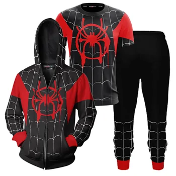 

Spider-Man: Into the Spider-Verse Miles Morales uniform Outfit Cosplay Costumes fashion men women 3D printed Hoodies Sweatshirts