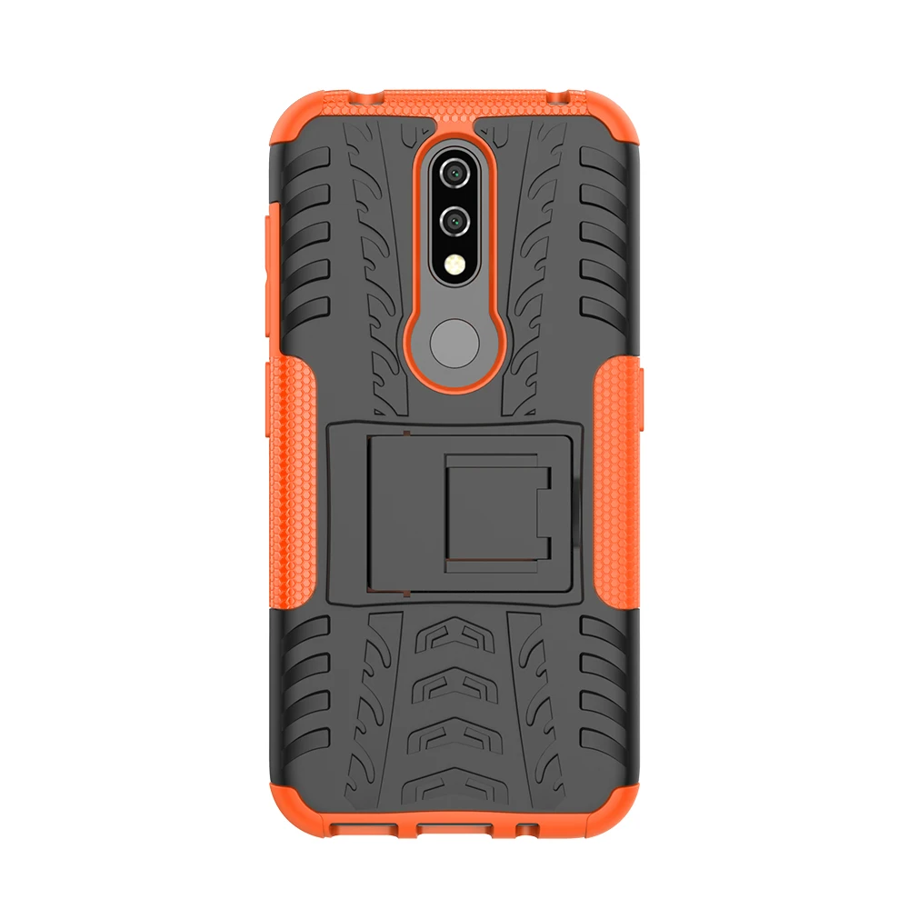 Для Nokia 4,2/3,2 чехол для телефона задний Чехол с двойным слоем ТПУ+ PC Гибридный чехол противоударный защитный чехол с подставкой