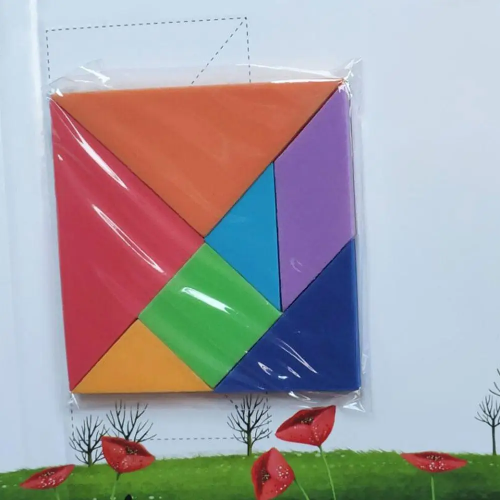 Tangram Игра Головоломка путешествия игры головоломки с решением вопросы красочная книга форма обучающая игрушка для малышей Дети