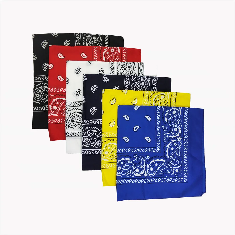  Polyester Paisley Amoeba Kerchief Hip Hop Outdoor Sports Riding Headscarf Sunflower Seed Colorful H