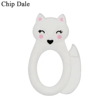 

Chip Dale 5pcs Baby Animals Silicone Teethers BPA Free Teething Toy Fox Teether DIY Necklace Making Molar Gift