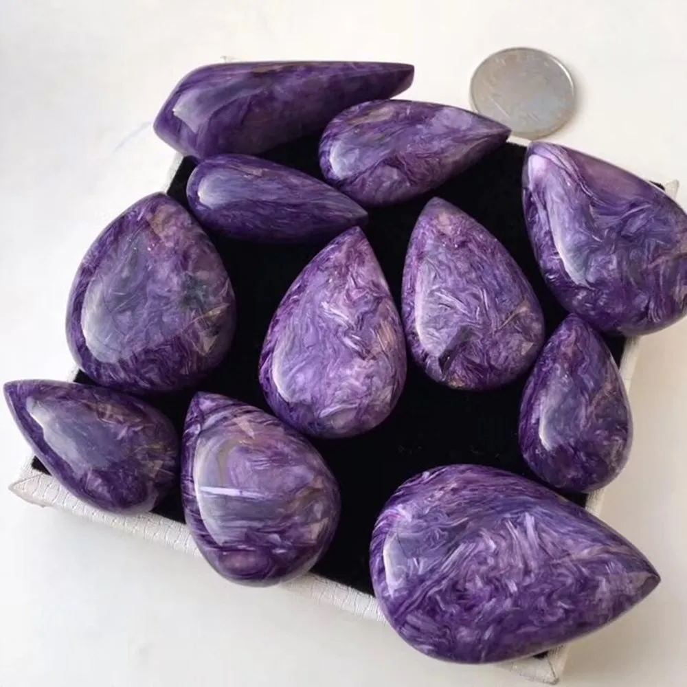 Charoite кулон драгоценные Камни Природные Минеральные Кристаллы духовное исцеление домашний декор Современная удача regalos para mujer