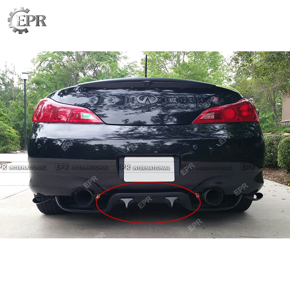 УГЛЕРОДНЫЙ диффузор для Infiniti G35 Coupe 2D JDM TS Style задний из углеродного волокна (8 шт. с
