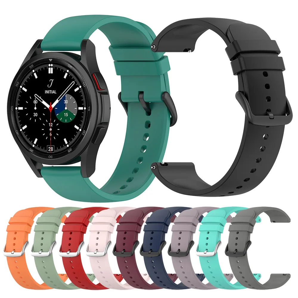 

Essidi 20mm Silicone Bracelet Strap For Samsung Galaxy Watch 4 Active 1 2 40 44mm Wrist Band For Watch 3 41mm Classic 42 46mm S2