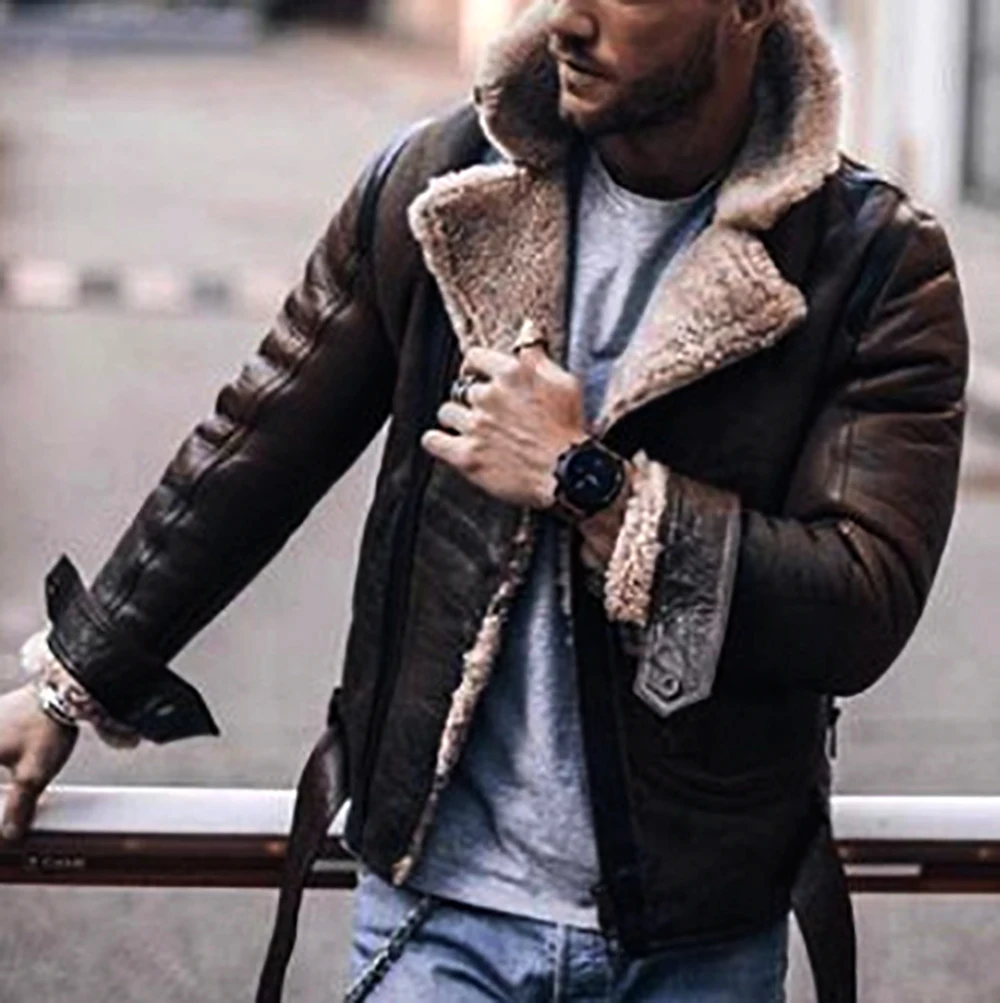 Men Street Personality Coat Fur Fur Coat Plus Short Style Men Coat Men's Street Personality Jacket Fur Jacket Fashion