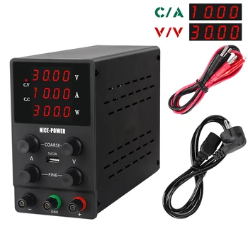 

Mini 30V 10A Lab Power Supply DC Adjustable 4 Digit Display Laboratory Power Supply Voltage Regulator SPS305 For Phone Repair