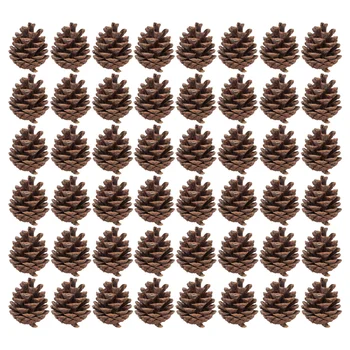 

ROSENICE 48pcs Natural Dried Pine Cones Christmas Hanging Ornament Decoration Pendants