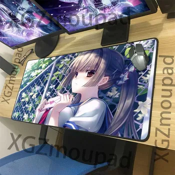 

XGZ Anime Campus Sweet Girl Love Custom Large Gaming Mouse Pad Black Lock Edge Office Computer Desk Mat Coaster Rubber Non-slip