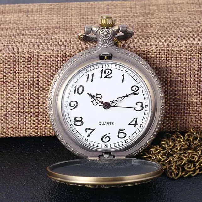 Модные большие карманные часы с розой, креативные, дворцовые, Ретро стиль, изысканные медные цветы, размер цветения, ожерелье, кварцевые карманные часы HB007