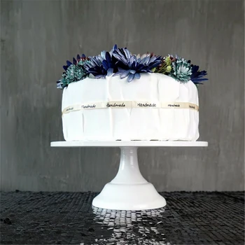 

12 Inch Iron Round Cake Stand Cake Plate Pedestal Dessert Holder Wedding Birthday Party-White
