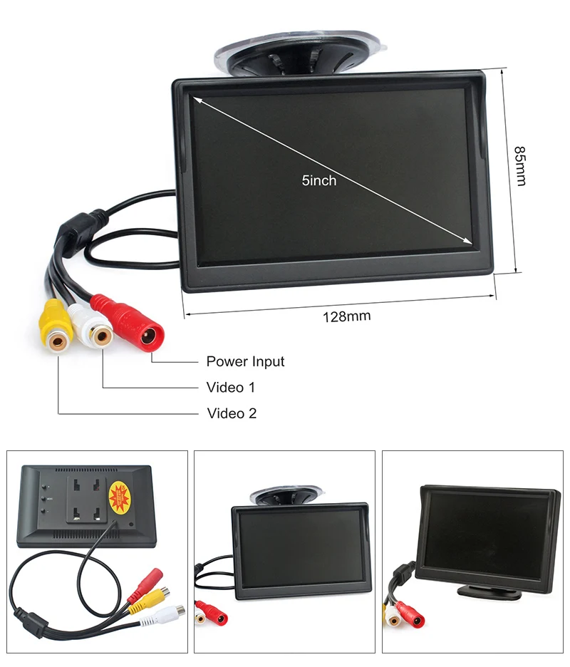 DIYKIT " автомобильный монитор заднего вида Авто парковочный Vedio+ светодиодный ночного видения резервная камера заднего вида HD Автомобильная камера заднего вида с монитором