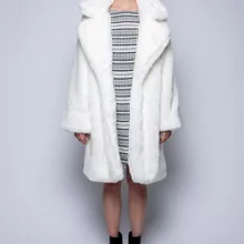 Новинка года; пальто с искусственным мехом лисы длинное модное пальто с искусственным мехом для девочек Ropa Invierno Mujer;