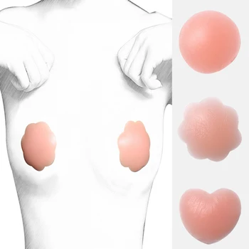 

Silicone Breast Nipple Bra Strapless Push-ups Reusable Self-adhesive Pie Invisible Enhancer Patch Invisiable Chest Stickers