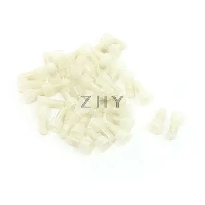 

40 Pcs 3mm Tin-plated Tube Safe Closed End Caps Crimp Wire Connectors Beige