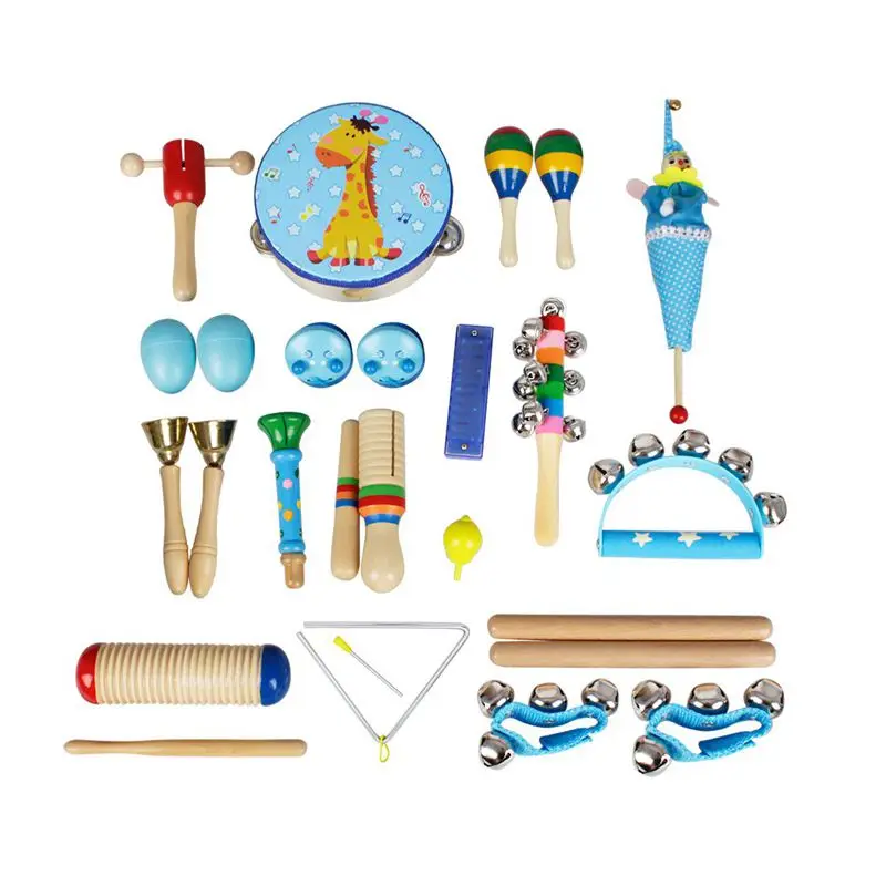 

22pce/set Orff Musical Instruments Set Children Early Childhood Music Percussion Toy Combination Kindergarten Teaching Aids
