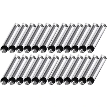 

Non-Stick Cream Croissant Stainless Steel, 30 Baking Cones, Pastry Rolls, Croissants, Croissant Mold-Free-Standing Cone