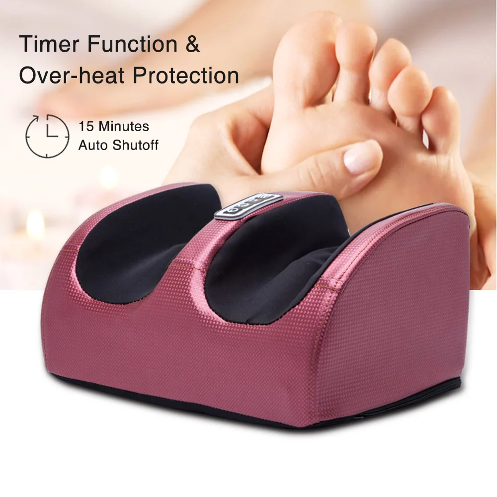 Electric Heating Foot Body Massager Relaxation Kneading Roller Vibrator Machine Reflexology Leg Pain Relief  Health Care