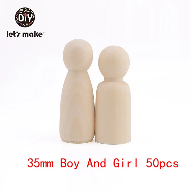 35mm Boys and Girl 65/55/43 мм натуральный Un paint ed женский и мужской деревянный колышек куклы тела для DIY искусства и ремесла краски резной резьбы - Цвет: 35mm Boys and Girl
