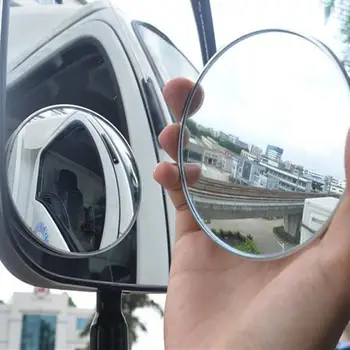 

2X Universal Car Styling Blind Spot Mirror Wide Angle Small Round Rear View Convex Mirror Auto Rearview Parking Auxiliary Mirror