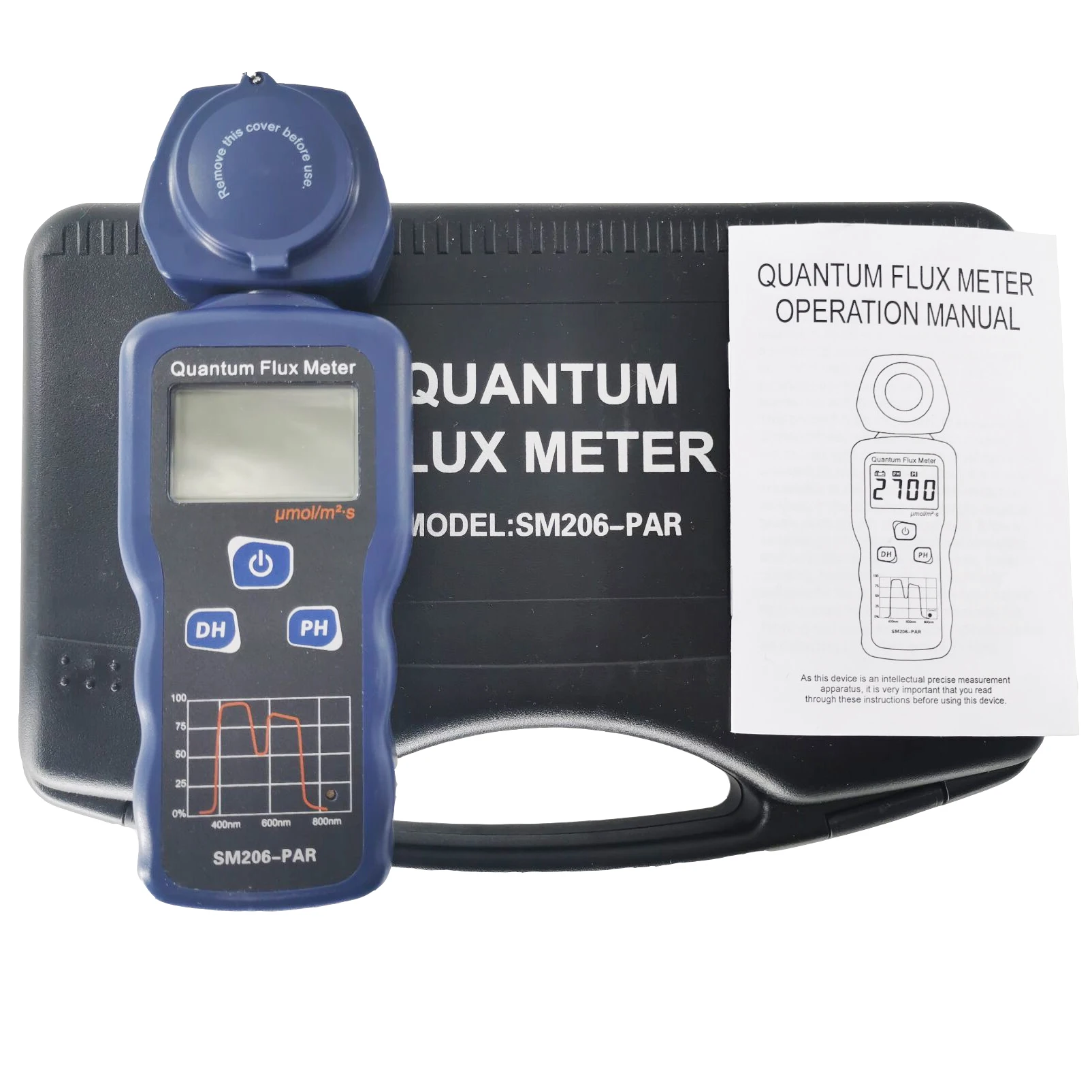 Quantum Flux Meter With Measure Photosynthesis Wavelength 400700 Nm Peak Hold Function Solar