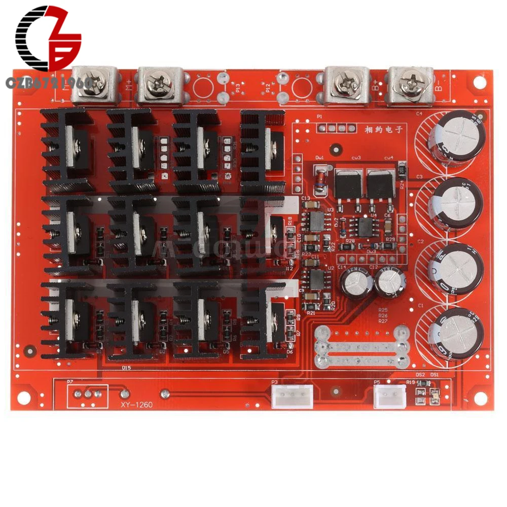 PWM DC контроллер скорости двигателя 10-50 в 60A высокой мощности HHO RC PWM драйвер контроллера Модуль 12 В 24 в 48 в 3000 Вт удлинитель Переключатель на кабеле