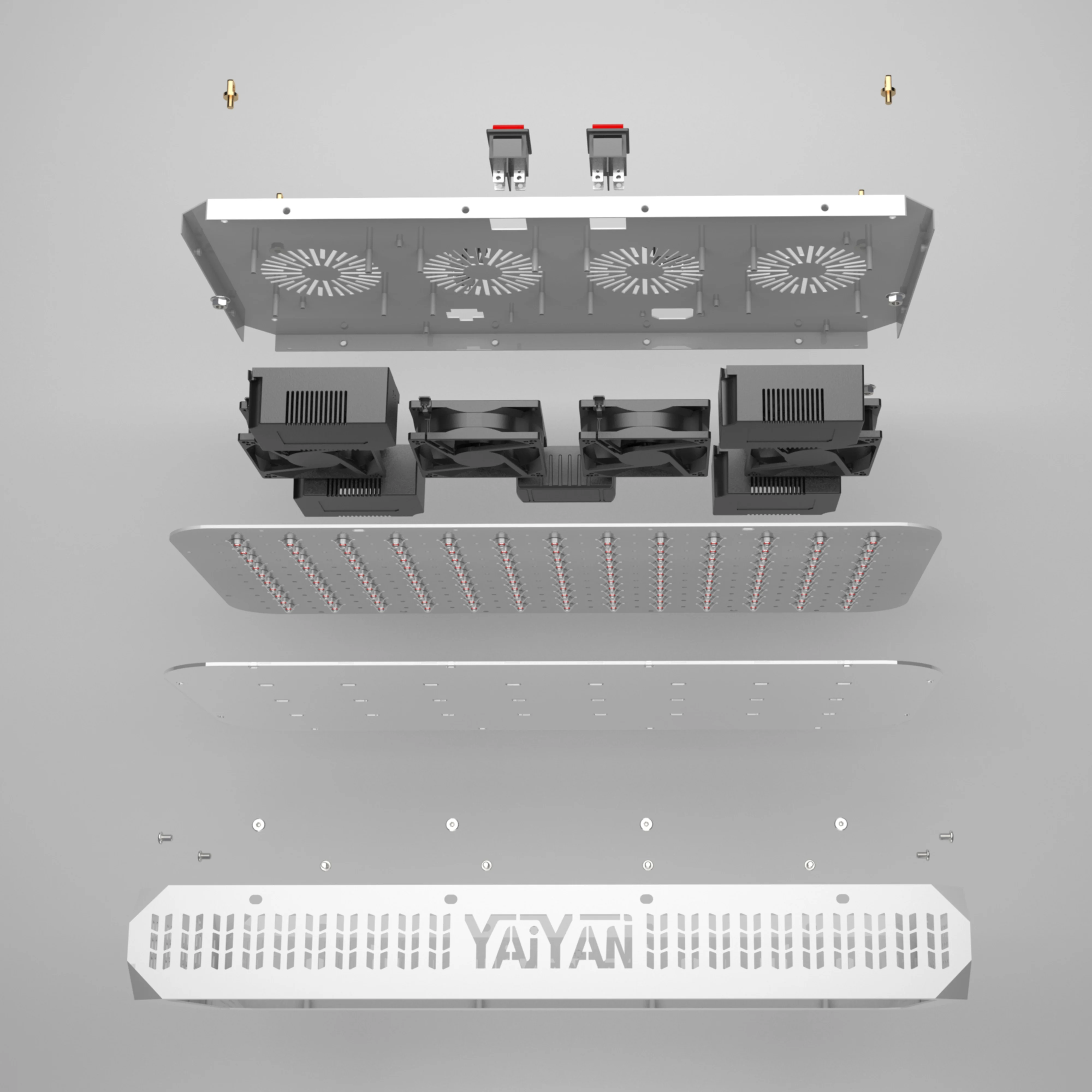 Luz de разность от вычитания светодиодный YAIYAN 650 W/960 W/1300/1600/2000 W светодиодный завода светать светильник, полный спектр двойной переключатель завод светильник