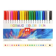 

21/25 Color for Fabric Canvas , Art Rock Painting, Card Making, Metal and Ceramics, Glass Permanent Acrylic Paint Marker Pens