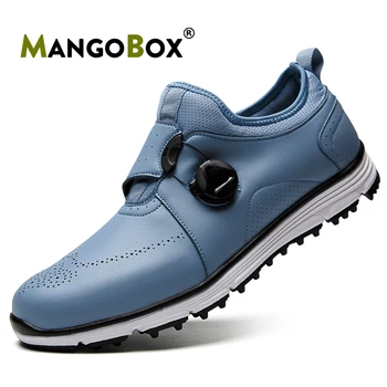 

2020 New Trend Men Golf Shoes White Black Gym Sneakers Man Size 40-45 Man Leather Golf Shoe Anti-Slip Mens Golf Training Shoes