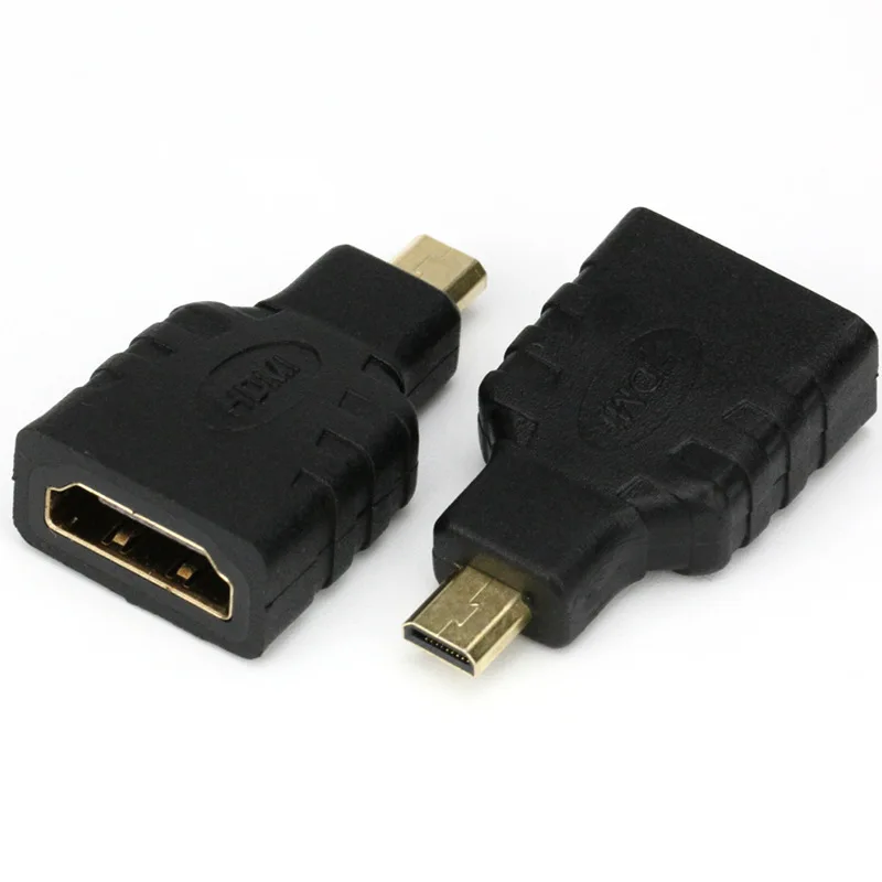 100 шт./лот Универсальный Micro HDMI к HDMI кабель конвертер адаптер позолоченный штекер к гнезду адаптер для HDTV Удлинительный разъем