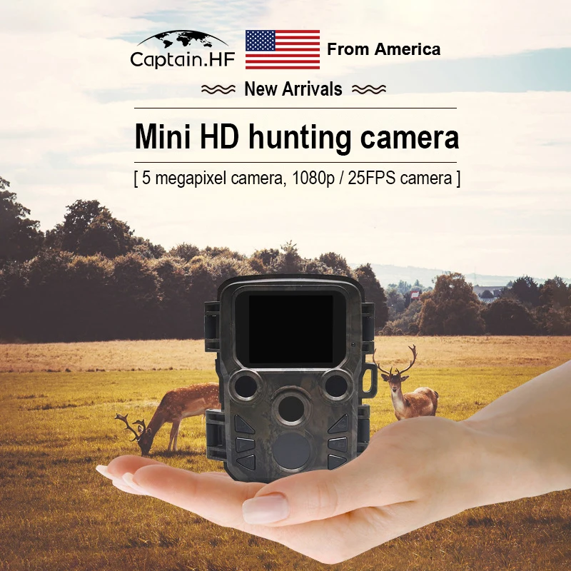 US Captain 1080P Мини Фото Ловушка IP66 Охотничья Наружная Камера Видео Наблюдения за