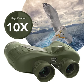 

10X50 Waterproof Military Binocular Telescope Spotting Scope with Compass for Hunting Camping Hiking Traveling Concert