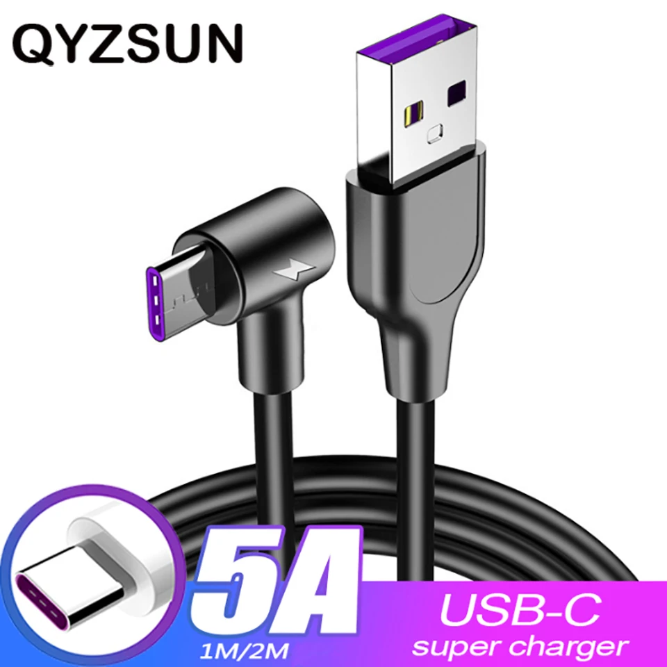 

5A USB Type C Cable for Huawei P30 P20 Mate 20 P30 Pro Phone Booster QC3.1 USBC Cabo 1m 2m Fast Charging Type-C Cable xiao mi 9