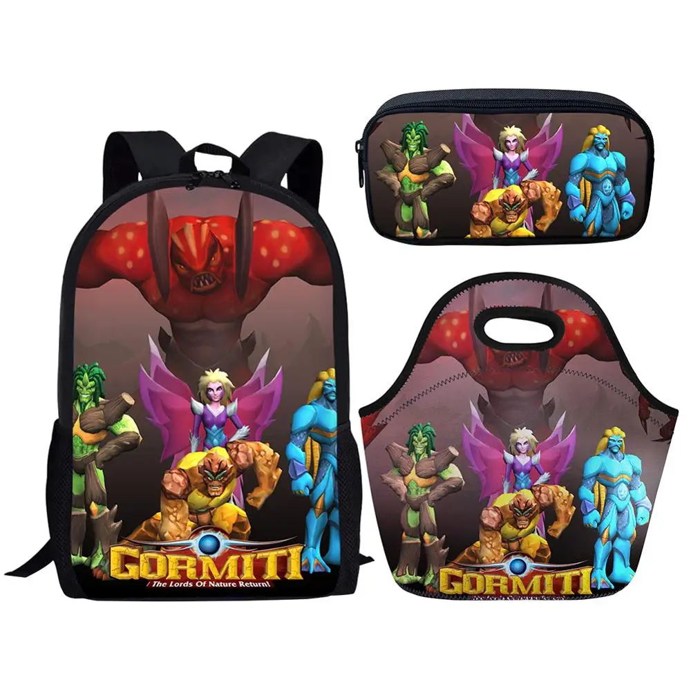 CDGX2141CKZ20 В итальянском стиле с героями мультфильмов Gormiti школьный рюкзак, набор/3 предмета в детском костюме, Giochi Preziosi школьный рюкзак для мальчиков и девочек, рюкзак сумка для канцелярских принадлежностей - Цвет: CDGX2141CKZ20