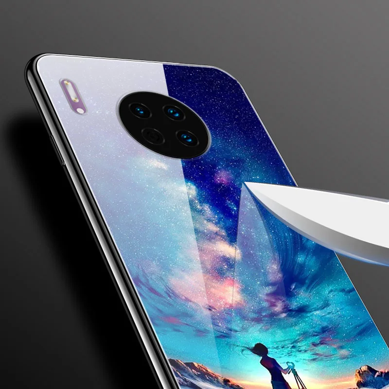 Для huawei mate 30 Pro закаленное стекло чехол жесткий чехол для телефона чехол для huawei mate 30 Lite mate 30 Pro TPU бампер чехлы для huawei mate 30 Pro Lite жесткая задняя панель из поликарбоната Coque