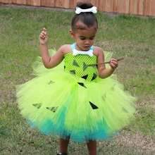 Зеленое Пышное Платье-пачка для девочек детское платье из тюля с черным треугольным корсетом и костяной оголовье, Детский карнавальный костюм вечерние платья