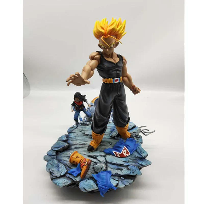1/6 Аниме Драконий жемчуг Супер Saiyan плавки против Android смола фигурка Коллекция Модель игрушки M3845 - Цвет: Многоцветный