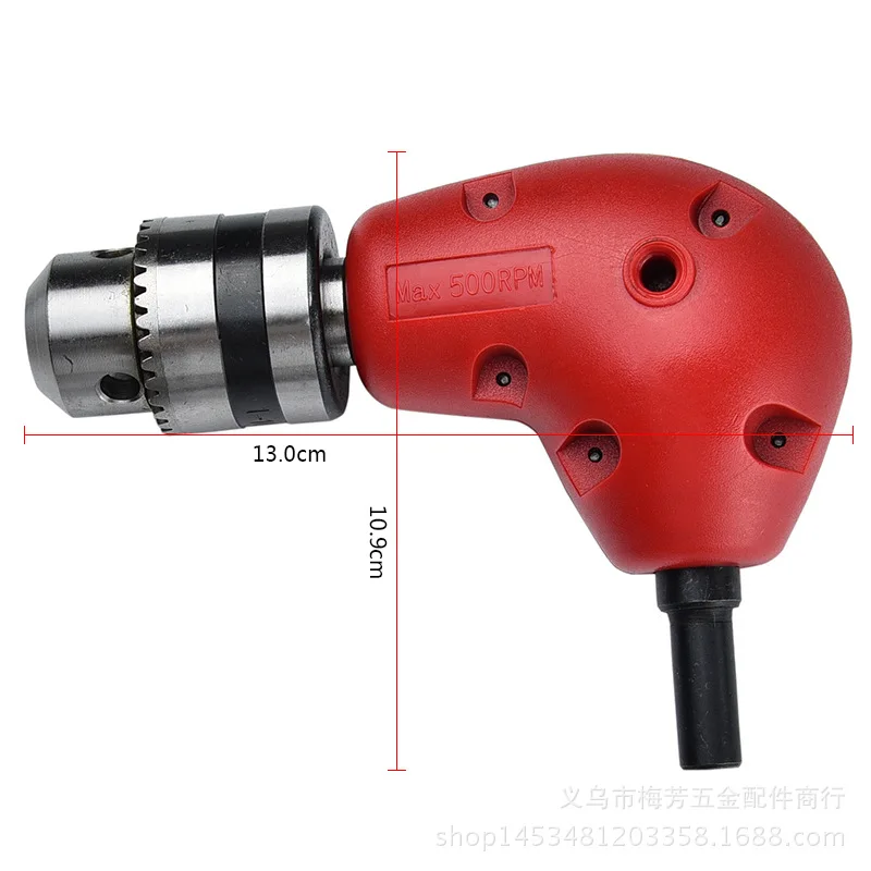 

Right Angle Drill Iron Clamp Converter 90-Degree Angular Drill with Key Chuck Right Angle Keyed Chuck