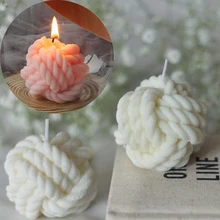 Molde de vela scented diy forma de lã vela molde de fundição de silicone artesanal vela sabão que faz a cera molde artesanato decoração para casa