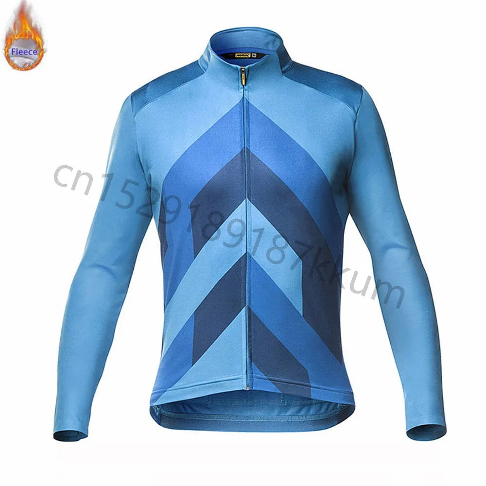 MAVIC мужской открытый длинный рукав Ropa Ciclismo Invierno термальный флисовый велосипед Команда Велоспорт Джерси Набор зима MTB Одежда для велосипеда