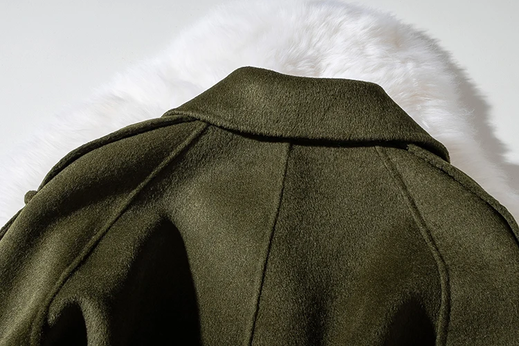 Cthink, шерстяное пальто средней длины Desigual, женское, стильное, армейский зеленый пояс, тонкий черный Тренч, хорошее качество, теплое, зимнее, однотонное, Женское пальто